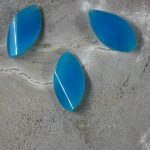 Blauwe chalcedoon gedraaid blad