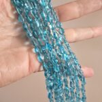 Ovale apatiet, glad geslepen kralensnoer